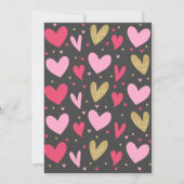 Getrokken met de inviteringsharten van het Baby sh Kaart (Achterkant)