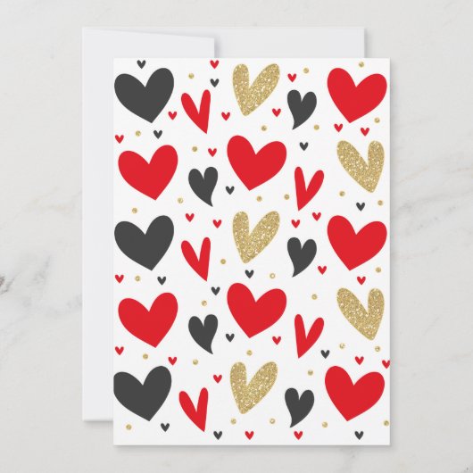 Getrokken met de inviteringsharten van het Baby sh Kaart (Achterkant)