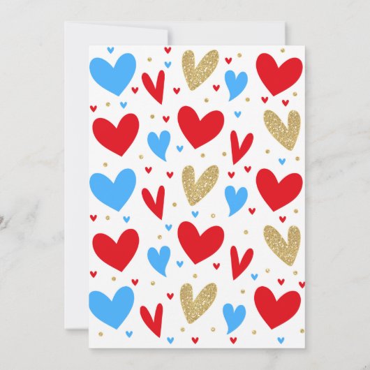 Getrokken met de inviteringsharten van het Baby sh Kaart (Achterkant)