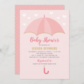 Getrokken met liefdesblush roze Baby shower Kaart (Voorkant / Achterkant)