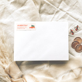  getrokken rode auto kerst doddle adres etiket