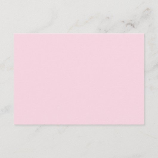 Getrokken roze broodje in de oven baby meisje luie informatiekaartje (Achterkant)