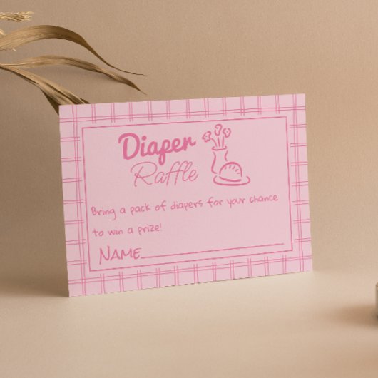 Getrokken roze broodje in de oven baby meisje luie informatiekaartje