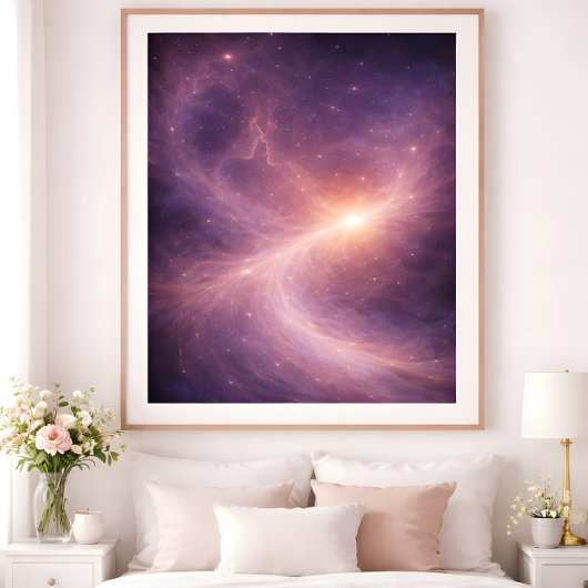 Getrokken Samen – Dromerige Hemelse Liefdeskunst Poster