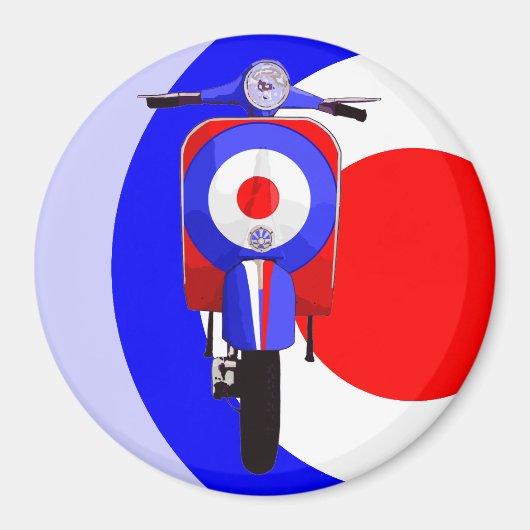 Getrokken Scooter op half mod doel Magneet (Voorkant)