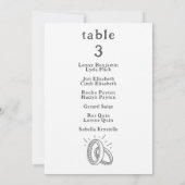 Getrokken trouwringen Tabel Aantal zitplaatsen gra Kaart (Achterkant)