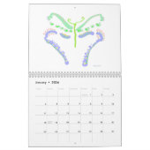 Getrokken vlinders 2026 Kalender (Jan 2026)