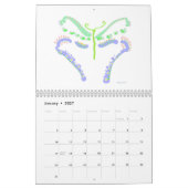 Getrokken vlinders 2026 Kalender (Jan 2027)