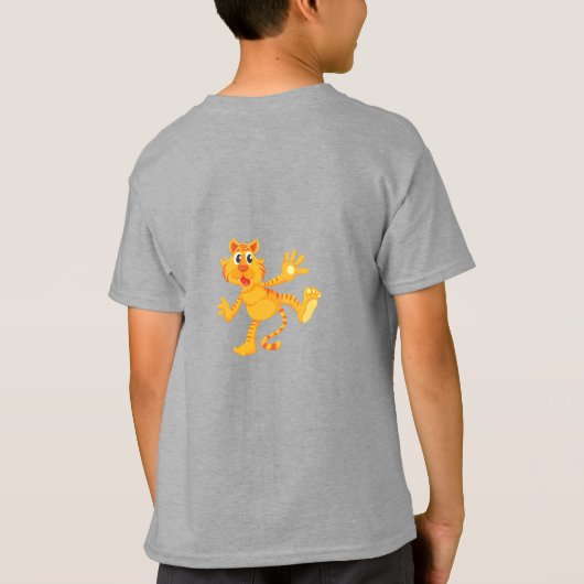 Getrokken witte tijger t-shirt (Achterkant)