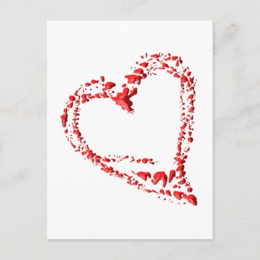 getropftes Herz Briefkaart (Voorkant)