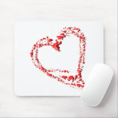 getropftes Herz Muismat (Met muis)