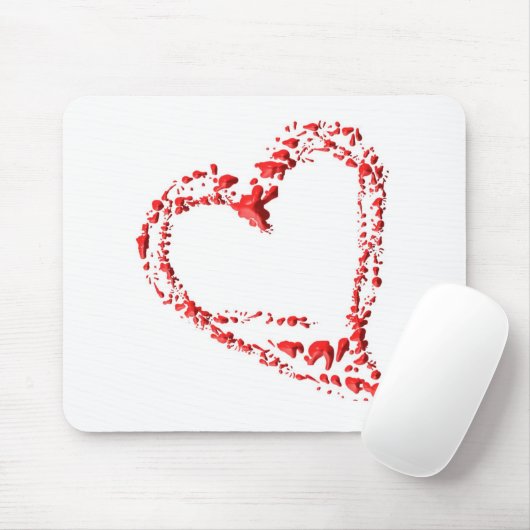 getropftes Herz Muismat (Met muis)