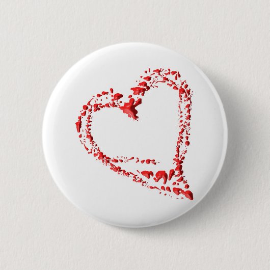 getropftes Herz Ronde Button 5,7 Cm (Voorkant)
