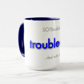 getroubledad! - basic blue mok (Voorkant links)