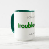 getroubledad! - groen mok (Voorkant links)