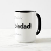 getroubledad! - zwart mok (Voorkant rechts)