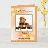 getrouw bedrijf - Dog Loss Memorial Kaart (Gele Bloem)