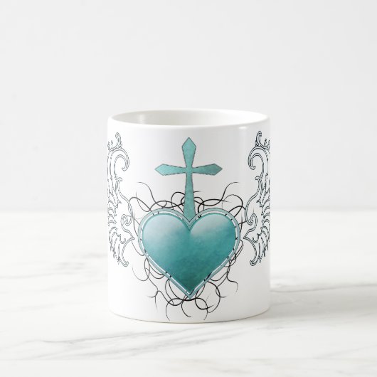 getrouw Crystal Blue Heart Koffiemok (Center)