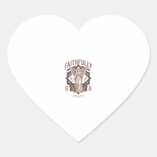 Getrouw Engel Vintage Gravure Christelijk T-Shirt Hart Sticker