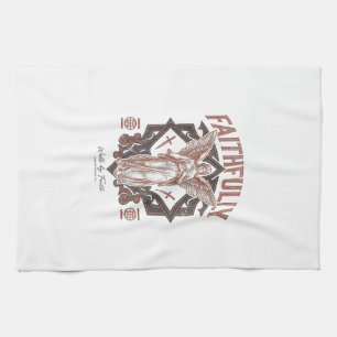 Getrouw Engel Vintage Gravure Christelijk T-Shirt Theedoek