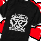 Getrouwd 10 jaar Grappig 10e bruiloft Jubileum T-shirt