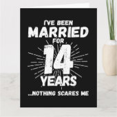 Getrouwd 14 jaar Grappig 14e bruiloft Jubileum Kaart (Voorkant)