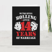 Getrouwd 14 jaar Grappig 14e bruiloft Jubileum Kaart (Voorkant)