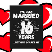Getrouwd 16 jaar Grappig 16e bruiloft Jubileum Kaart