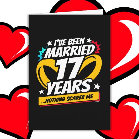Getrouwd 17 jaar Grappig 17e bruiloft Jubileum Kaart