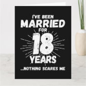 Getrouwd 18 jaar Grappig 18e bruiloft Jubileum Kaart (Voorkant)
