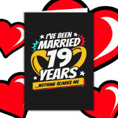 Getrouwd 19 jaar Grappig 19e bruiloft Jubileum Kaart