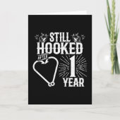 Getrouwd 1 jaar Gevist Grappig 1e Jubileum Kaart (Voorkant)