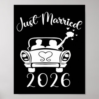 Getrouwd 2026 Trouwringen Overeenkomende Koppel Poster