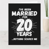 getrouwd 20 jaar grappig 20e bruiloft Jubileum Kaart (Voorkant)