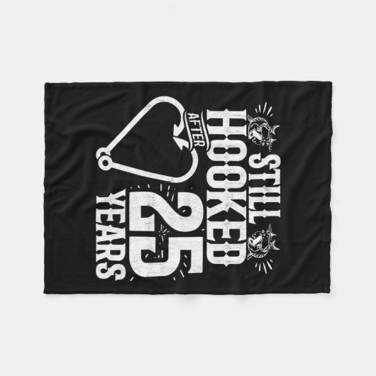 Getrouwd 25 jaar - Gevist paar - 25e bruiloft A Fleece Deken (Voorkant (Horizontaal))