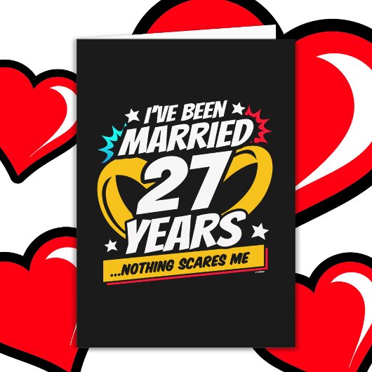 Getrouwd 27 jaar Grappig 27e bruiloft Jubileum Kaart