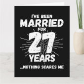 Getrouwd 27 jaar Grappig 27e bruiloft Jubileum Kaart (Voorkant)