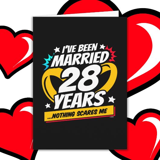 Getrouwd 28 jaar Grappig 28e bruiloft Jubileum Kaart