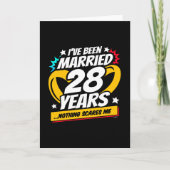 Getrouwd 28 jaar Grappig 28e bruiloft Jubileum Kaart (Voorkant)