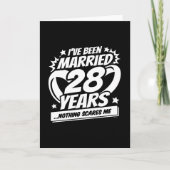 Getrouwd 28 jaar Grappig 28e bruiloft Jubileum Kaart (Voorkant)
