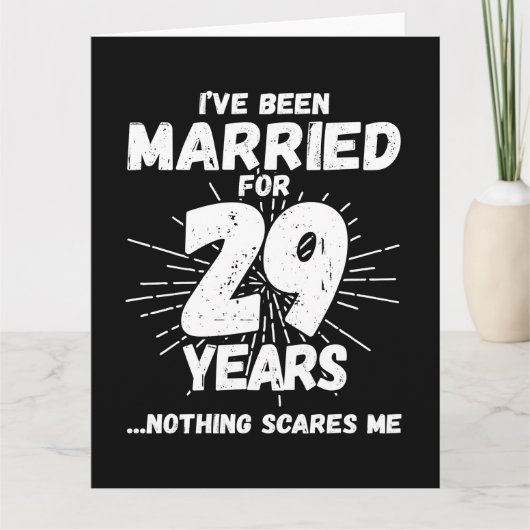 Getrouwd 29 jaar Grappig 29e bruiloft Jubileum Kaart (Voorkant)