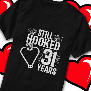 Getrouwd 31 jaar Gevist Grappig 31e Jubileum T-shirt