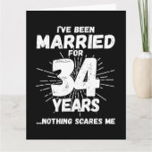 Getrouwd 34 jaar Grappig 34e bruiloft Jubileum Kaart (Voorkant)