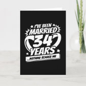 Getrouwd 34 jaar Grappig 34e bruiloft Jubileum Kaart (Voorkant)
