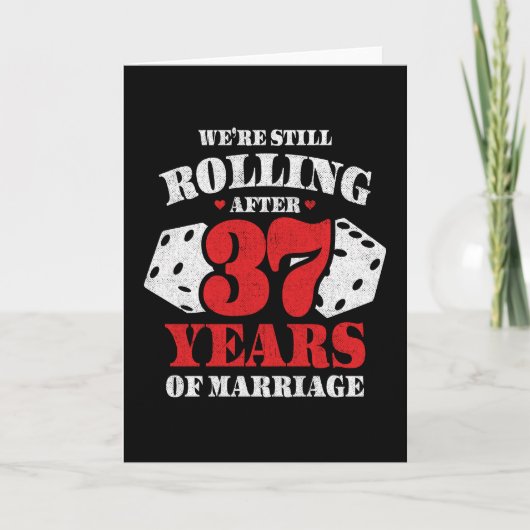Getrouwd 37 jaar Grappig 37e bruiloft Jubileum Kaart (Voorkant)