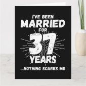 Getrouwd 37 jaar Grappig 37e bruiloft Jubileum Kaart (Voorkant)