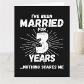 Getrouwd 3 jaar Grappig 3e bruiloft Jubileum Kaart (Voorkant)