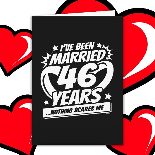 Getrouwd 46 jaar Grappig 46e bruiloft Jubileum Kaart