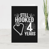 Getrouwd 4 jaar Gevist Grappig 4e Jubileum Kaart (Voorkant)