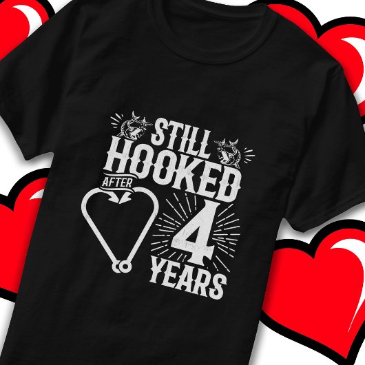 Getrouwd 4 jaar Gevist Grappig 4e Jubileum T-shirt